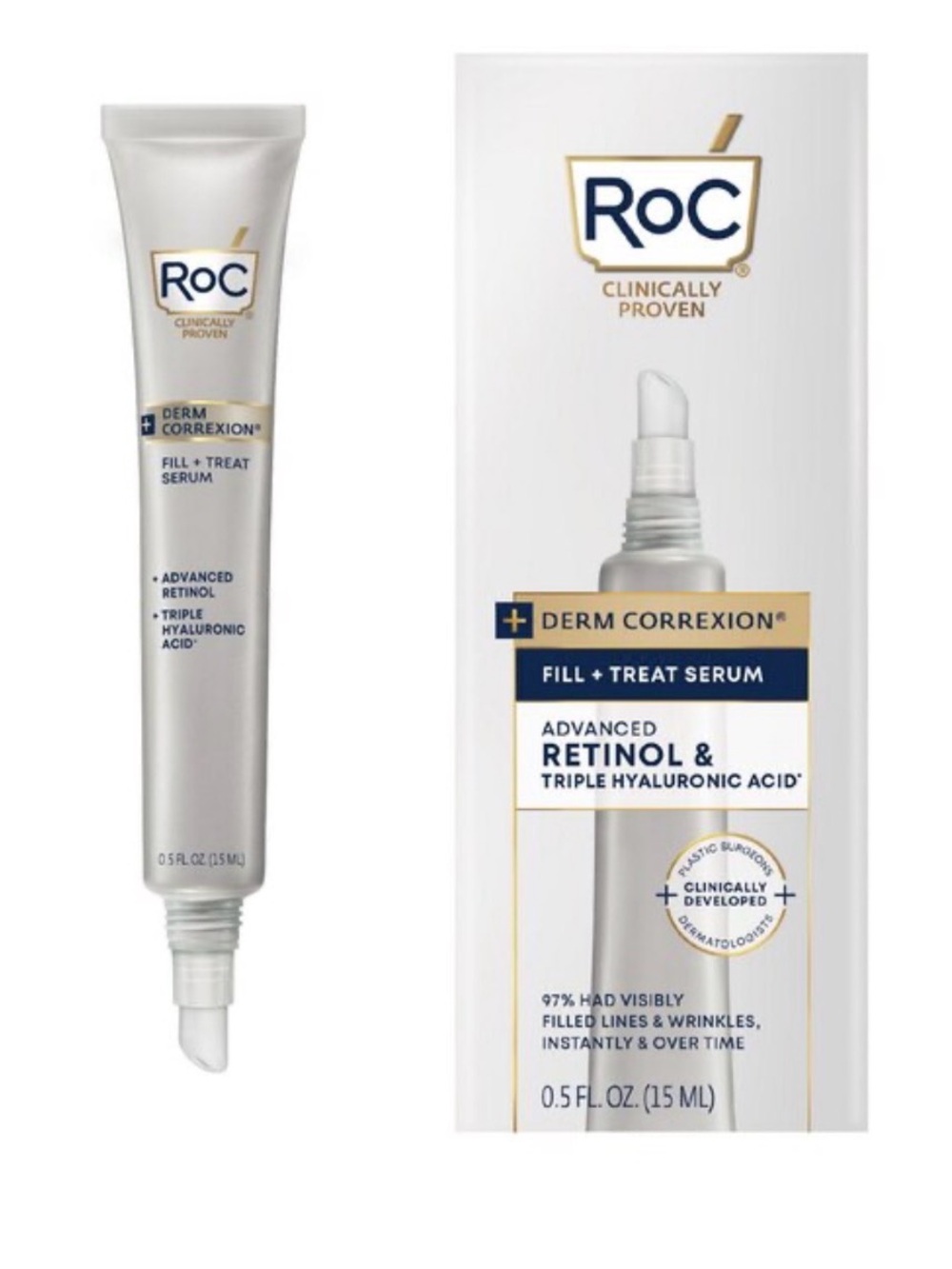 ROC Advanced Retinol & Triple Hyaluronic Acid Fill + Treat Serum New in Box NIB